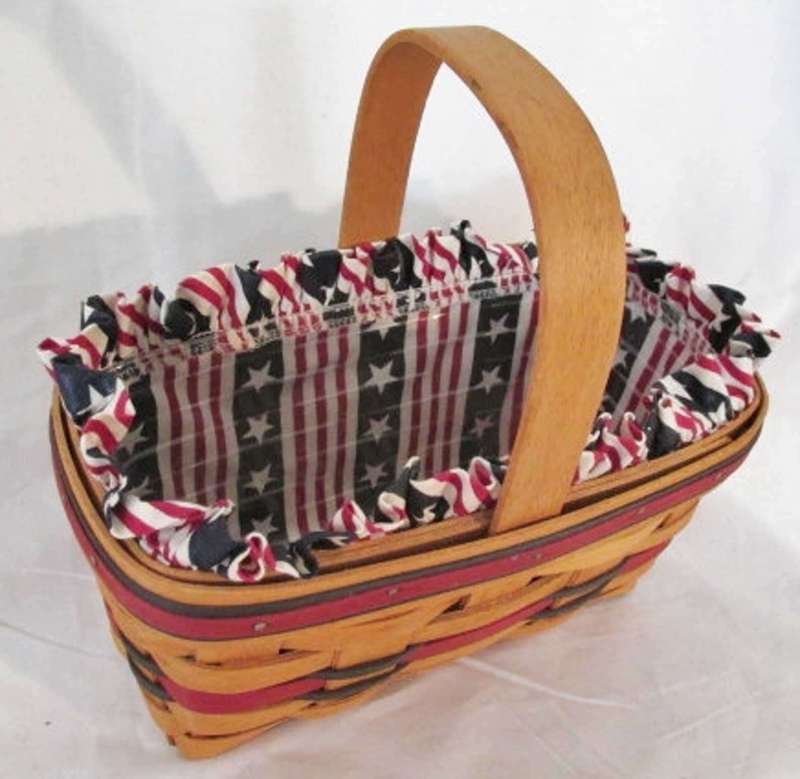 Longaberger All American Candle Starspangled Stripes Basket Etsy
