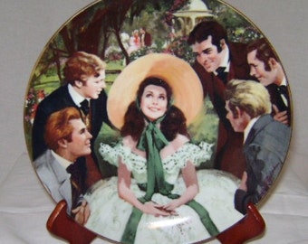Gone with the Wind Golden Anniversary “Scarlett and Her Suitors” Commemorative Plate