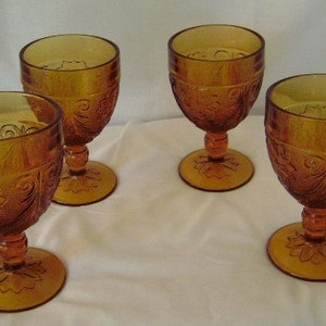 Tiara Indiana Glassware Footed Goblet Glasses