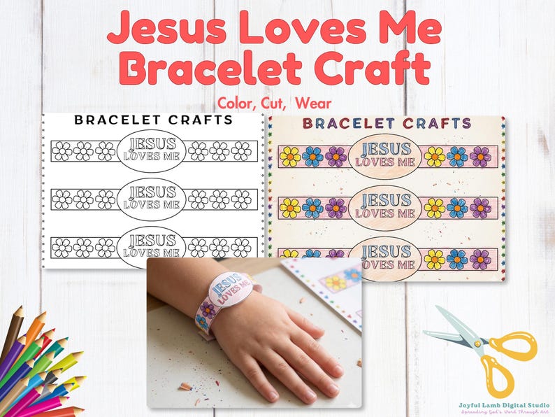 Jesus Bible Bracelet Craft Printable for Kids Sunday School Coloring ...