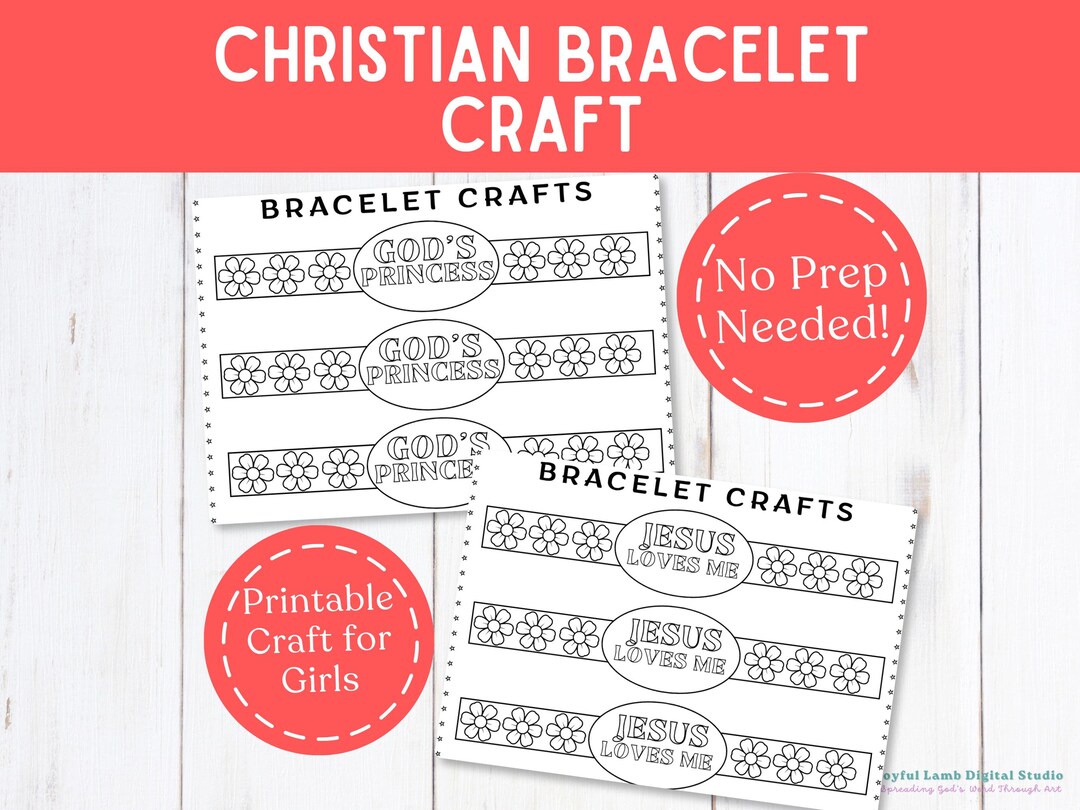 Jesus Bible Bracelet Craft Printable for Kids Sunday School Coloring ...