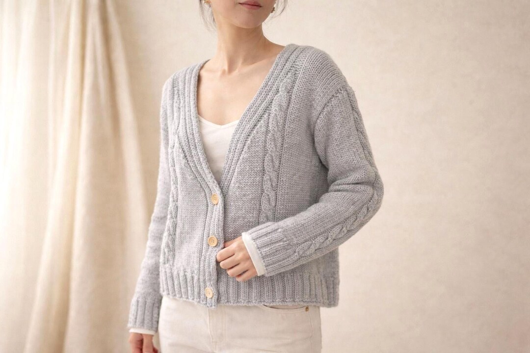 Chunky Knit Cardigan Pattern | Oversized Sweater, Beginner Friendly ...