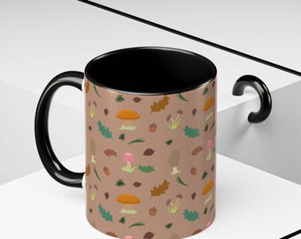 Mushroom Pattern Mug | Accent Coffee Mug