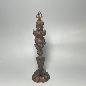 Vintage Tibetan Phurba Dagger Statue, Buddhist Ritual Tool