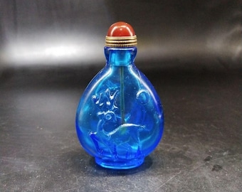 Vintage Cobalt Blue George Washington Bottle: Jacquin Bicentennial