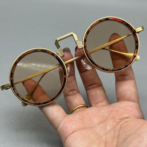 Occhiali unisex Steampunk rotondi RED Ray Lenon, montatura