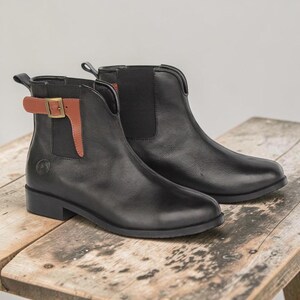 Women's Leather Boots L04 Black Atmal Size 36-43 Jumbo 44-46