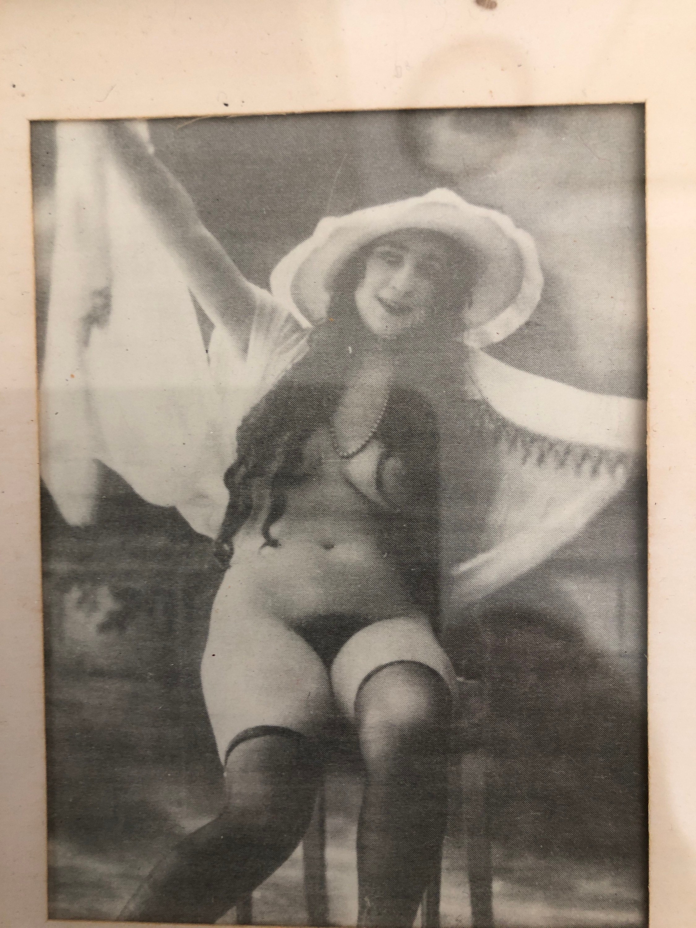 1860 Vintage Nude Women Porn - Vintage Nudes 3 Black and White Photography Framed Under Glass - Etsy