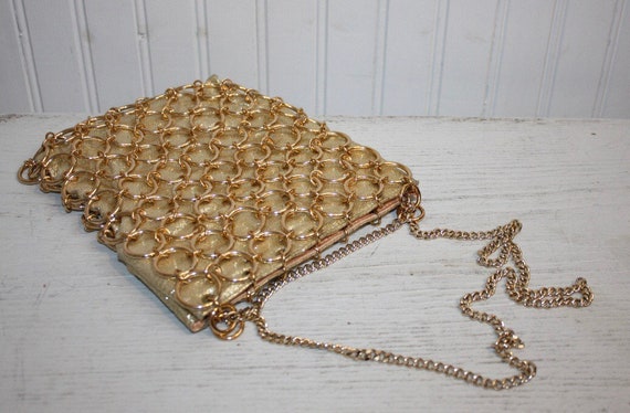 Vintage 1960’s Gold Magid Ring Chain Link Bag Pur… - image 2