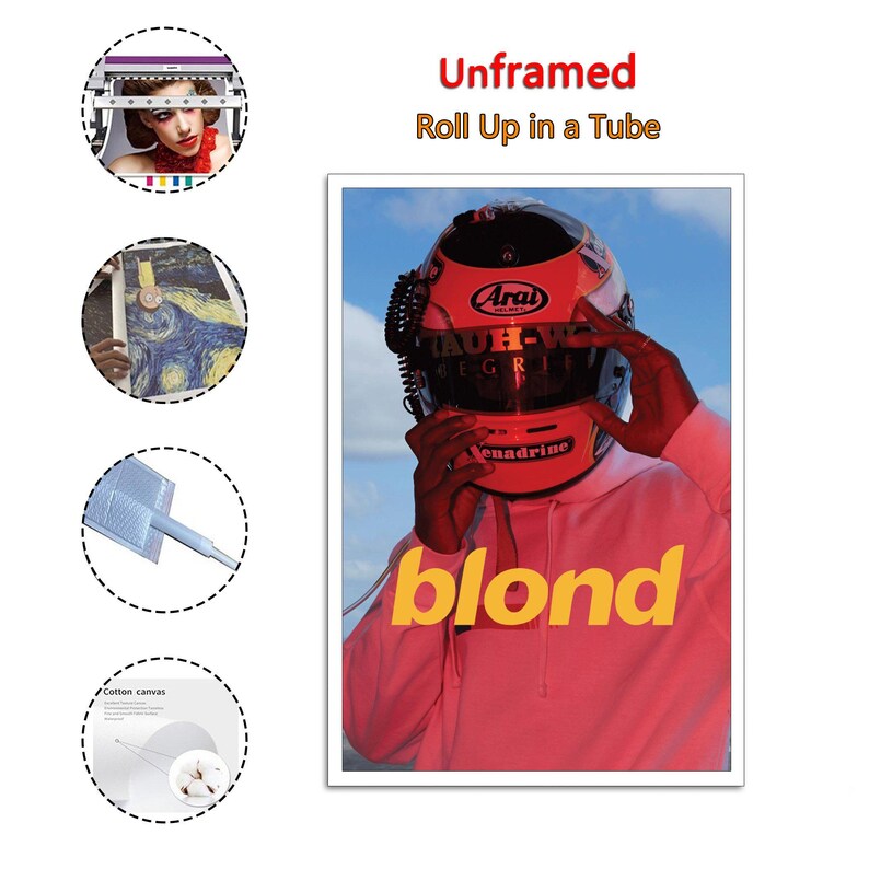 Blond Racing Poster Elixir Design Moto Blond Album Cover Music Painting on Canvas Wall Art ...