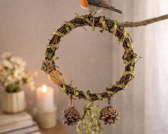 Naturalny drewniany stojak na grzędę dla ptaków, zabawka dla nimfy, akcesorium do klatki