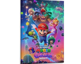 The Super Mario Galaxy Movie (2026) Painting On Canvas Wall Art Poster Picture Print Living Room Walls Decor Home Posters