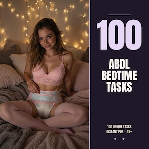100 Adult Bedtime Tasks | Nighttime Padding, Surrender Guide (PDF Download)
