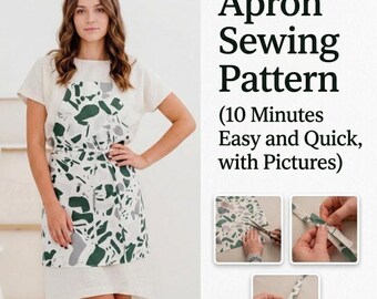 Crossback Apron Sewing Pattern | Easy Kitchen, Gardening PDF Guide
