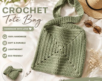 Crochet Tote Bag Pattern PDF | Beginner Friendly Summer Bag Guide