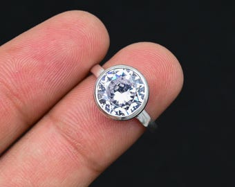 Kunzite Ring, 925 Sterling Silver Ring Jewelry, Beautiful Kunzite Gemstone Ring Boho Jewelry Wedding Ring for Her, Gift for Mom