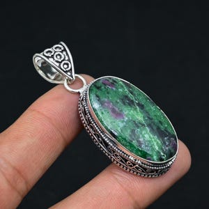 Ruby Zoisite Gemstone Pendant Handmade Pendant, Solid Jewelry, Healing Jewelry, Necklace Jewelry, Amazing Pendant Wedding Gifts for Her