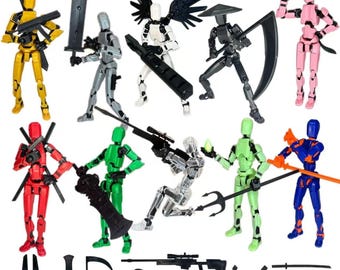 Dummy 13 Action Figure Set, 3D Printed Mechanical Doll, Kids Toy Gifts