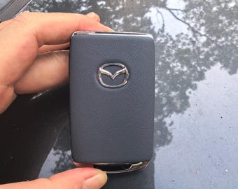 Handgjort Mazda-nyckelfodral, specialgraverat nyckelfodral, ersättningsbilnyckelfodral i läder för Mazda 3 CX5 CX30 MX50 CX90