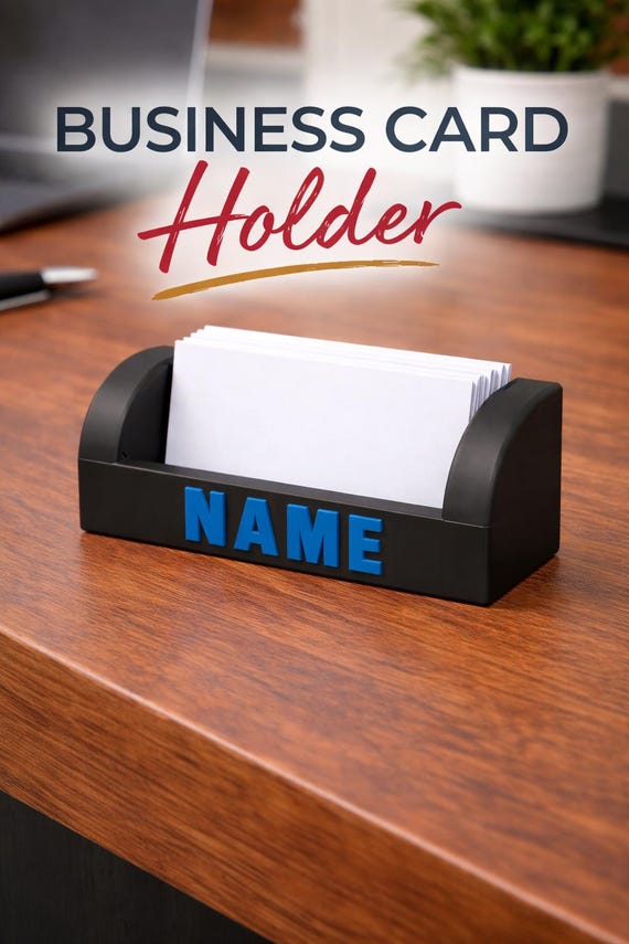 Custom 3D Printed Business Card Holder