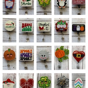 Holidays and Seasons Badge Reel  // Retractable ID Holder