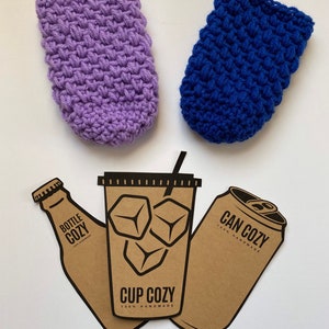 Drink Cozies  //  Crochet Cozy  //  Cozy for Iced Coffee, Cans, Bottles, Tumblers