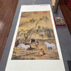 Rollo decorativo chino para la pared de la oficina: pintura para la decoración del éxito y la motivación.