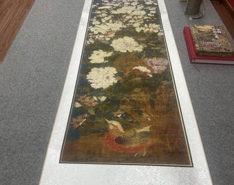 Feng Shui Yutang Fugui Scroll Painting, Wealth & Blessing Wall Art, Home Office Decor