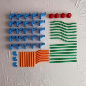 60 Piece Magnetic Golf Ball Track Set | STEM Toy | 3D Printed PLA and High-Strength Magnets