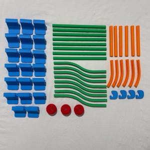 Magnetic Golf Ball Track 55 Piece Set | STEM Toy for Kids and Toddlers | 3D Printed PLA and High-Strength Magnets