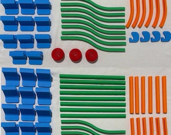 Magnetic Golf Ball Track 110 Piece Set | STEM Toy for Kids and Toddlers | 3D Printed PLA and High-Strength Magnets