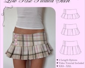 Low Rise Pleated Skirt Sewing Pattern PDF + Tutorial Video