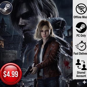 Resident Evil Requiem, RE4, RE3, RE2 Remakes: Shared Steam Account (Offline Mode)
