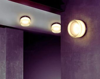 Luminária de parede redonda moderna e colorida, estilo nórdico, para cabeceira, minimalista, para decoração de iluminação ambiente.