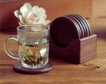 Träunderläggset Träunderlägg Minimalistiska bordsunderlägg Värmebeständiga kaffe- och teunderlägg Set