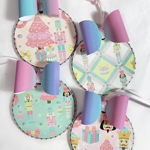 Pink nutcracker ornaments set of 4