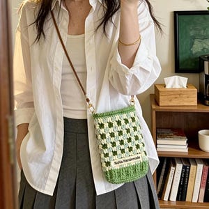 Crochet Checkered Mini Bag Pattern丨Multi-Color Gingham Crossbody Purse Tutorial 丨PDF Download丨Beginner-Friendly