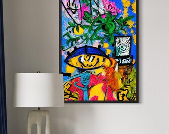 Beyond What You See 3 Abstract Wall Art, Symbolic Contemporary Print, Modern Digital Download, Printable Wall Decor