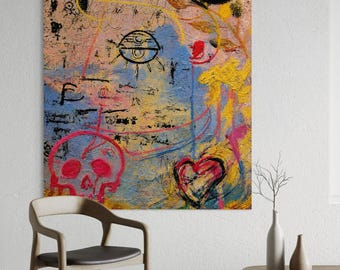 The Things We Keep Alive 1 Abstract Wall Art, Symbolic Contemporary Print, Modern Digital Download, Printable Wall Decor, Abstract Painting