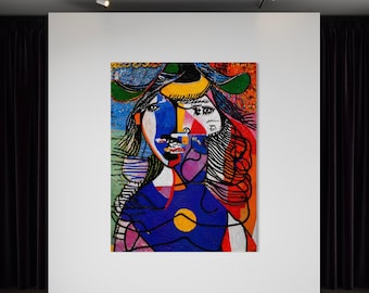 Whisper 3 Abstract Faces Printable Wall Art, Colorful Abstract Portrait, Digital Download, Modern Contemporary Wall Decor