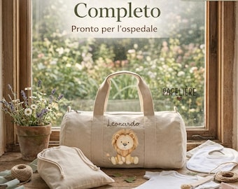 Bolsa de parto personalizada con el nombre del bebé, kit completo para el parto en el hospital, bolsa de maternidad con cambiadores, regalo de nacimiento personalizado