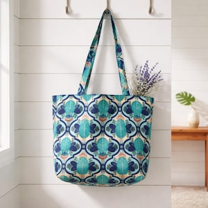 Canvas Tote Bag Sewing Pattern PDF | Reusable Cotton Tote Bag Pattern | DIY Shopping Bag | Women Tote Bag | Instant Download image 6