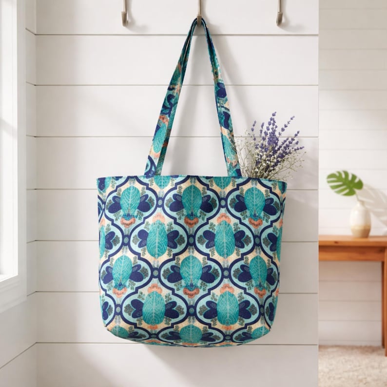 Canvas Tote Bag Sewing Pattern PDF | Reusable Cotton Tote Bag Pattern | DIY Shopping Bag | Women Tote Bag | Instant Download image 6
