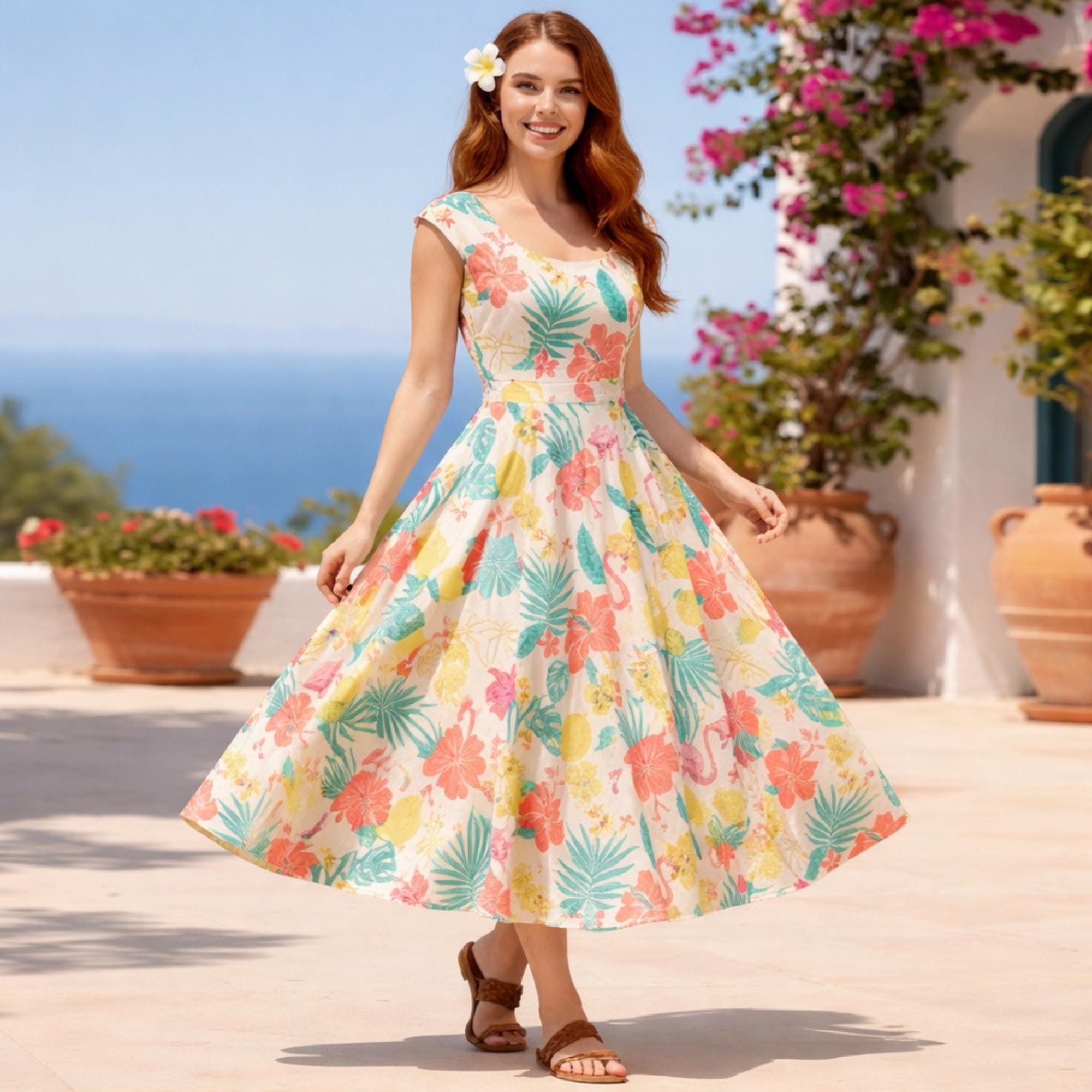 A Line Midi Dress Sewing Pattern PDF | Formal Maxi Dress Pattern | Red ...