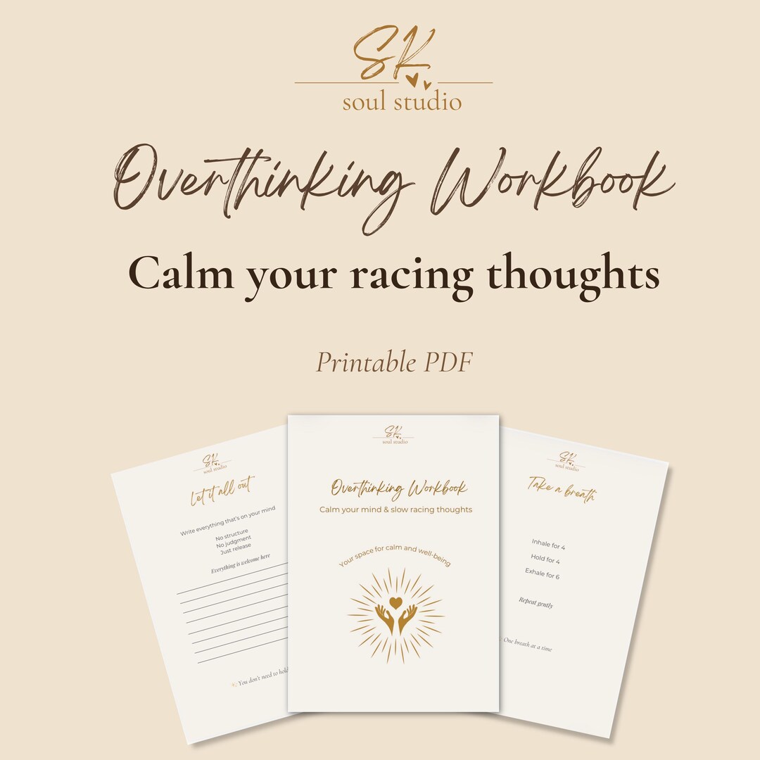 Overthinking Workbook Printable – Stop Racing Thoughts & Calm Your Mind ...