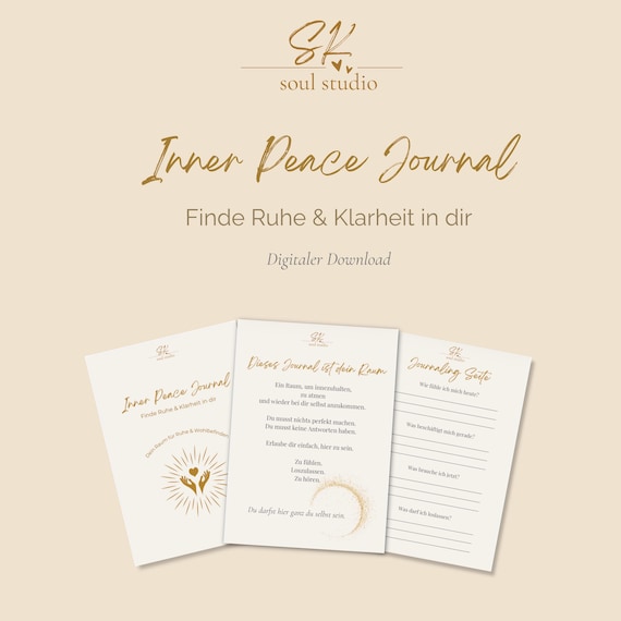 Geführtes Journal für innere Ruhe & Klarheit | Reflexionsfragen I Affirmationen (Digitaler Download)
