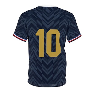 France Soccer Jersey: Golden Rooster All-Over Print Fan Shirt – Les Bleus Dark Navy Tee image 8