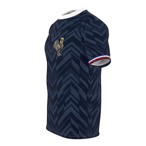 France Soccer Jersey: Golden Rooster All-Over Print Fan Shirt – Les Bleus Dark Navy Tee image 9