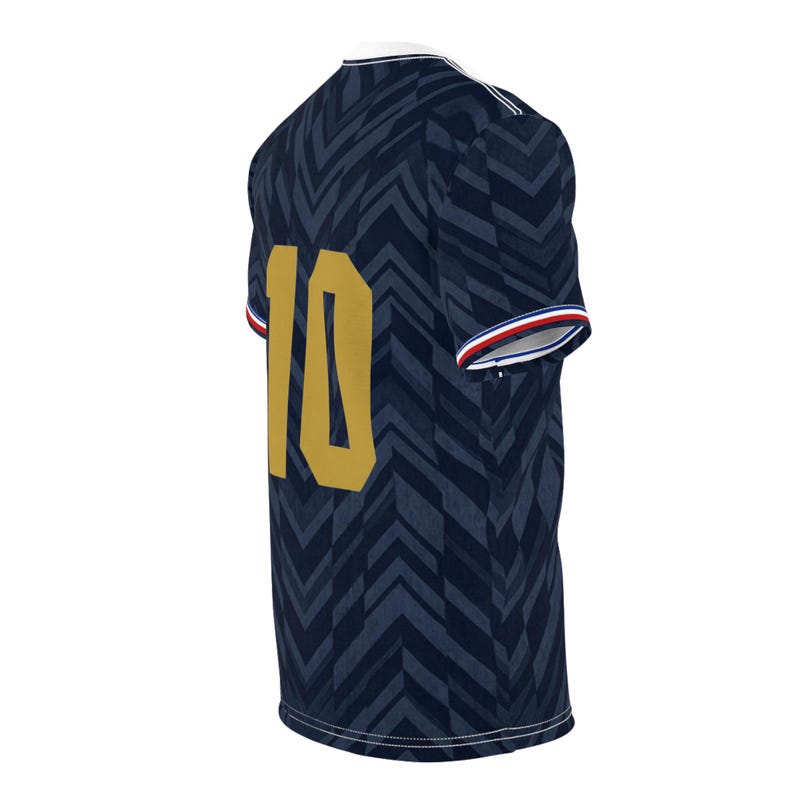 France Soccer Jersey: Golden Rooster All-Over Print Fan Shirt – Les Bleus Dark Navy Tee image 10