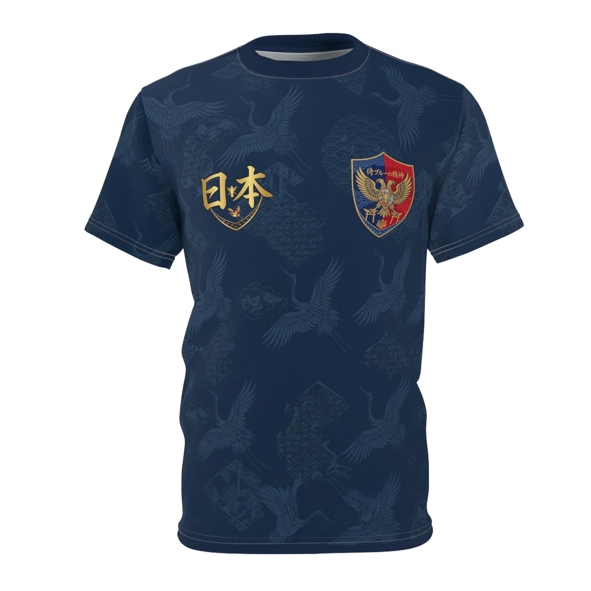 Japan Soccer Jersey: Samurai Blue All-over Print Fan Shirt (world